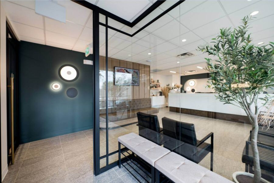 Dental clinic reception and casework